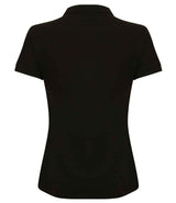 Henbury Ladies Modern Fit Cotton Piqué Polo Shirt | Black thumbnail 2