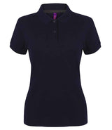 Henbury Ladies Modern Fit Cotton Piqué Polo Shirt | Navy thumbnail 1