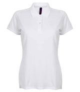 Henbury Ladies Modern Fit Cotton Piqué Polo Shirt | White thumbnail 1
