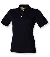 Henbury Ladies Classic Cotton Piqué Polo Shirt | Navy thumbnail 2
