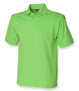 Henbury Heavy Poly/Cotton Piqué Polo Shirt | Bright Lime thumbnail 1
