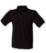 Henbury Heavy Poly/Cotton Piqué Polo Shirt | Black thumbnail 1