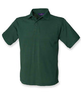 Henbury Heavy Poly/Cotton Piqué Polo Shirt | Bottle Green thumbnail 1
