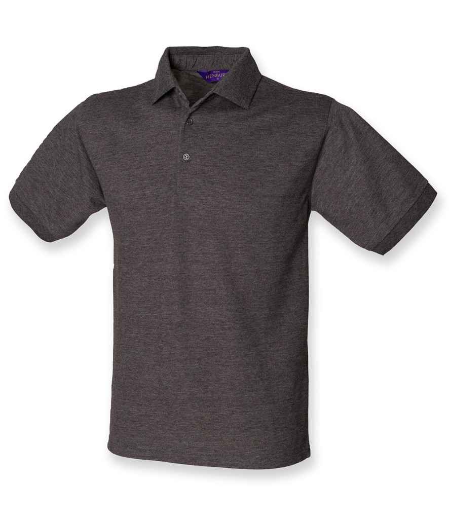 Henbury Heavy Poly/Cotton Piqué Polo Shirt | Charcoal