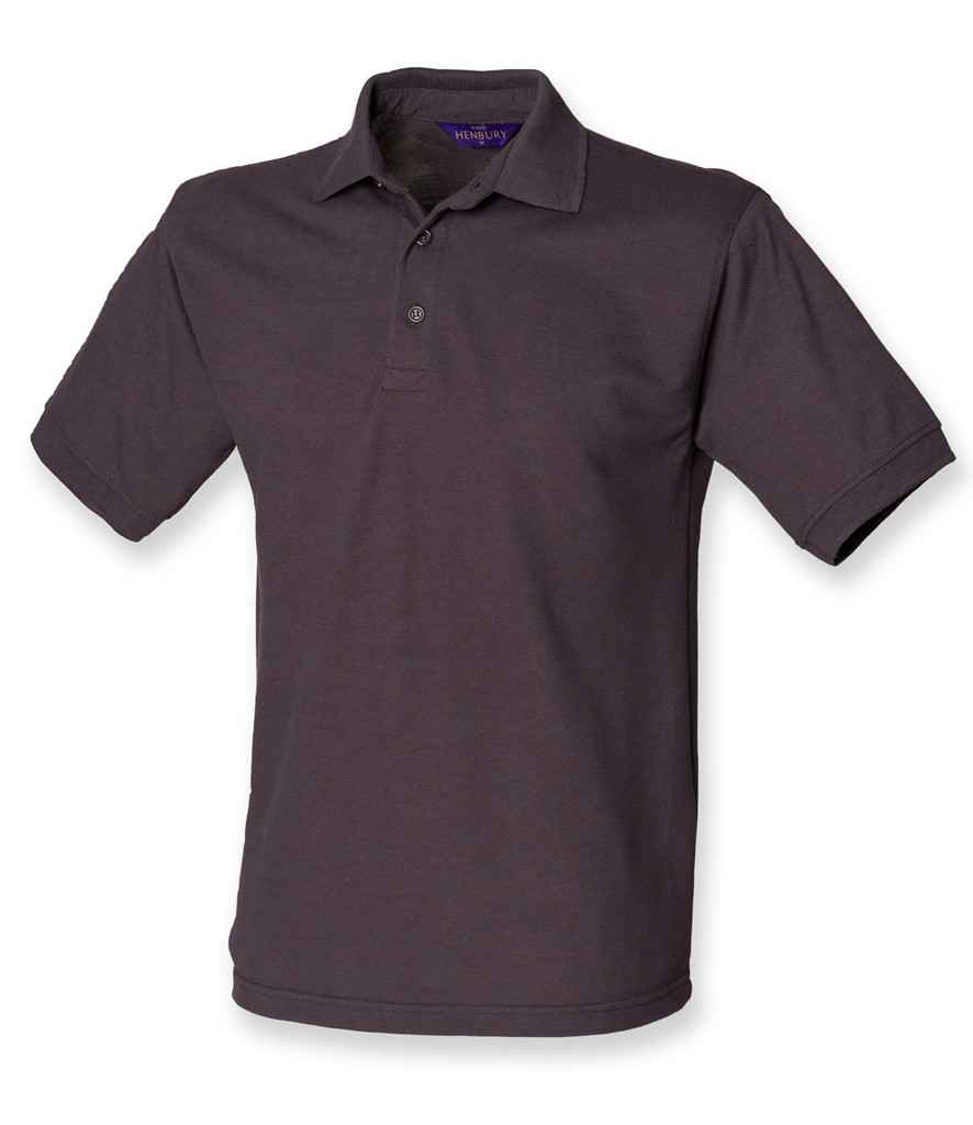 Henbury Heavy Poly/Cotton Piqué Polo Shirt | Dark Grey