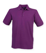 Henbury Heavy Poly/Cotton Piqué Polo Shirt | Magenta thumbnail 1