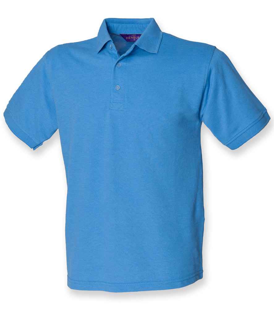 Henbury Heavy Poly/Cotton Piqué Polo Shirt | Mid Blue