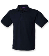 Henbury Heavy Poly/Cotton Piqué Polo Shirt | Navy thumbnail 1