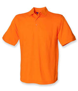 Henbury Heavy Poly/Cotton Piqué Polo Shirt | Orange thumbnail 1