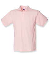 Henbury Heavy Poly/Cotton Piqué Polo Shirt | Pink thumbnail 1