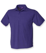 Henbury Heavy Poly/Cotton Piqué Polo Shirt | Purple thumbnail 1