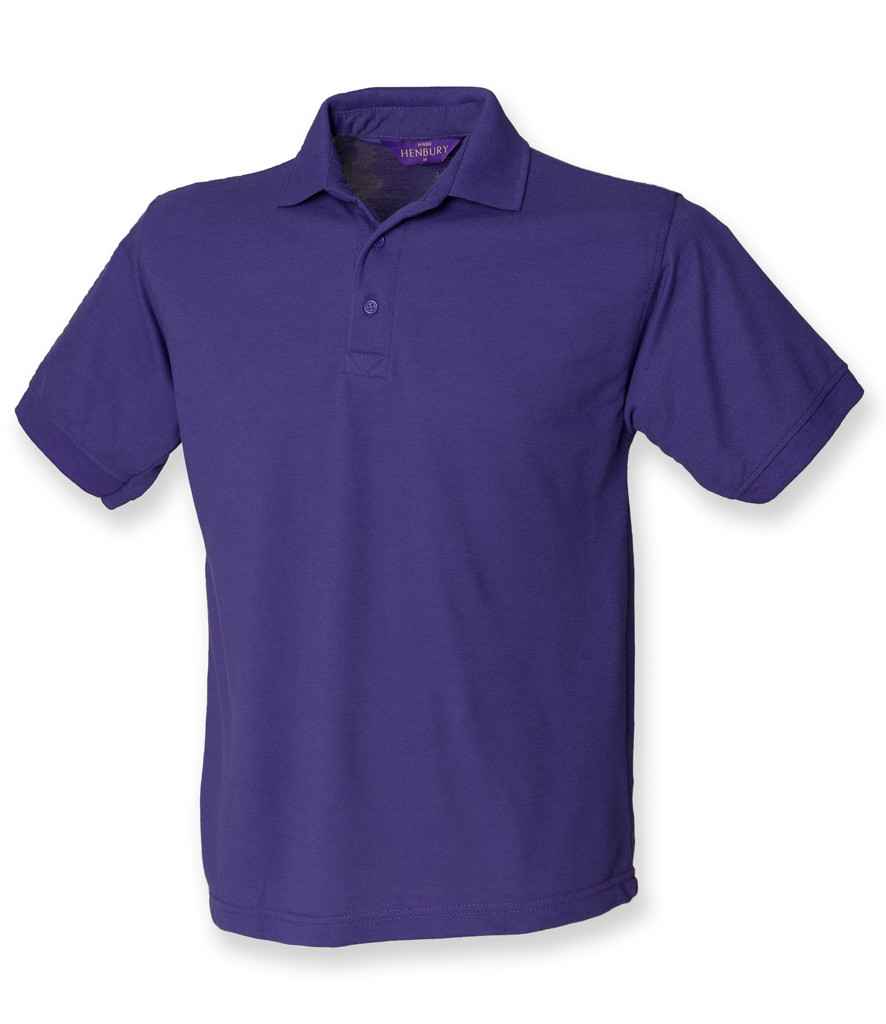 Henbury Heavy Poly/Cotton Piqué Polo Shirt | Purple