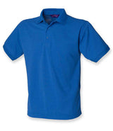 Henbury Heavy Poly/Cotton Piqué Polo Shirt | Royal Blue thumbnail 1