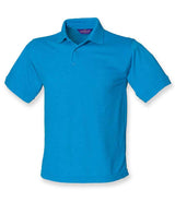 Henbury Heavy Poly/Cotton Piqué Polo Shirt | Sapphire Blue thumbnail 1