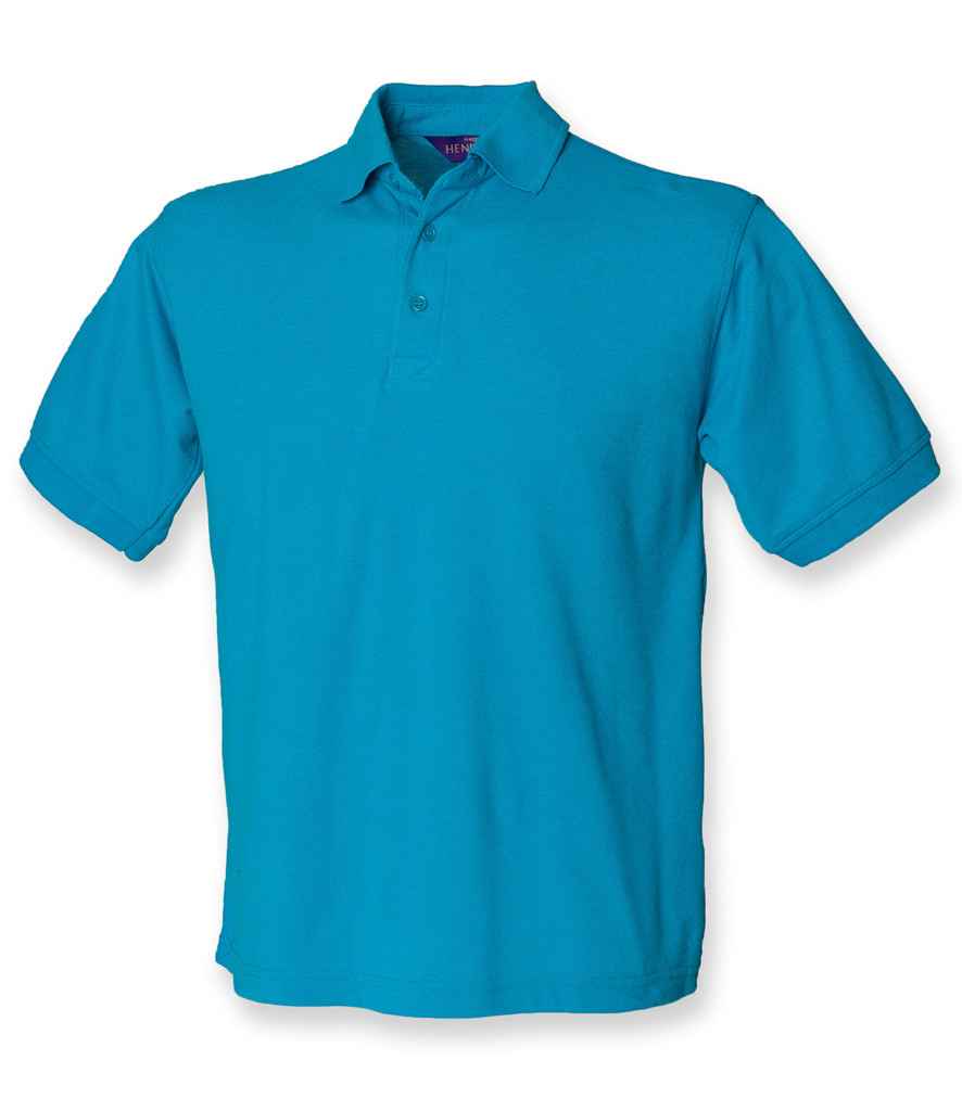 Henbury Heavy Poly/Cotton Piqué Polo Shirt | Turquoise Blue