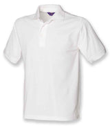 Henbury Heavy Poly/Cotton Piqué Polo Shirt | White thumbnail 1
