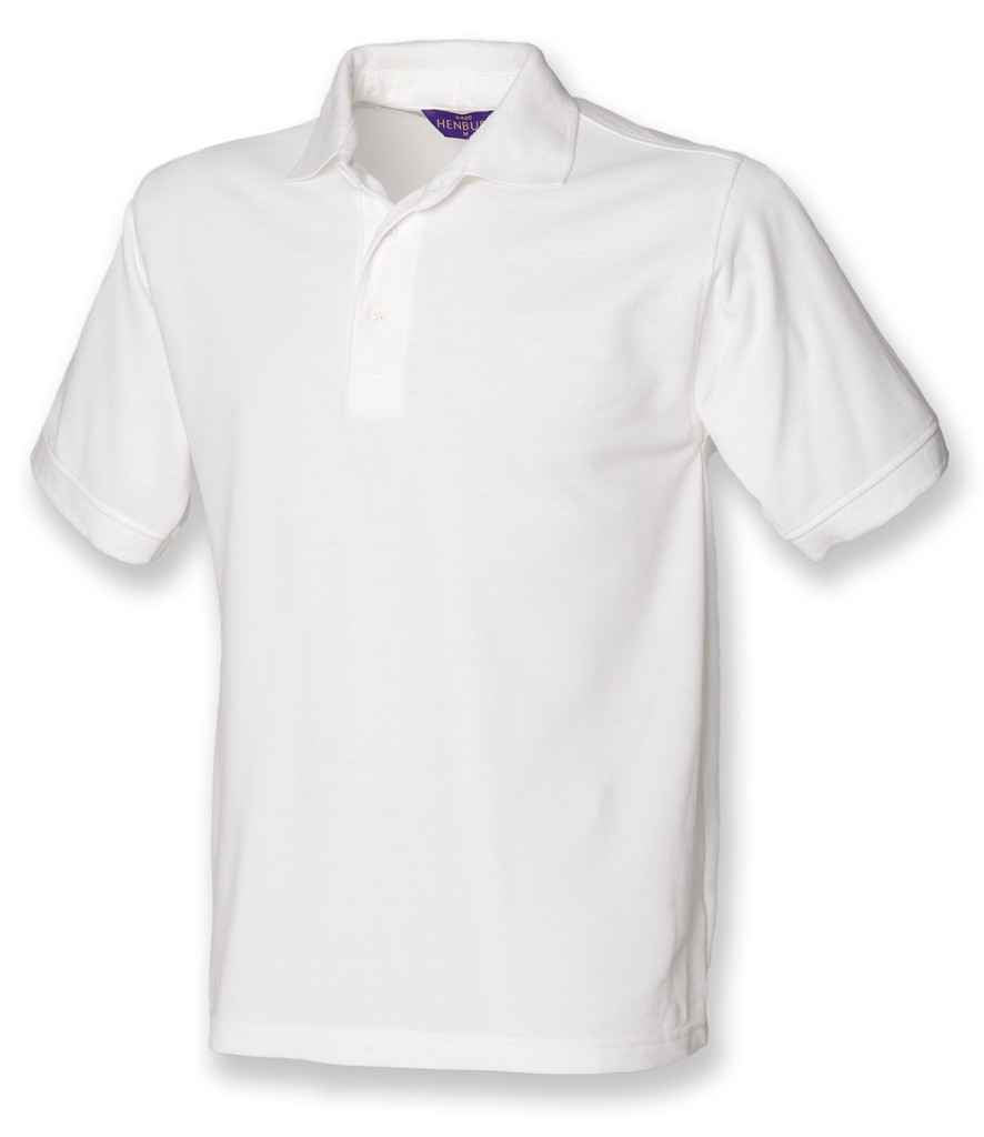 Henbury Heavy Poly/Cotton Piqué Polo Shirt | White