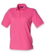 Henbury Ladies Poly/Cotton Piqué Polo Shirt | Fuchsia thumbnail 1