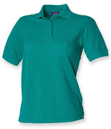 Henbury Ladies Poly/Cotton Piqué Polo Shirt | Jade thumbnail 3