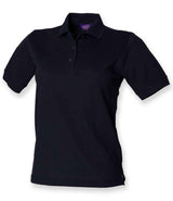 Henbury Ladies Poly/Cotton Piqué Polo Shirt | Navy thumbnail 1