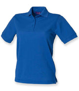 Henbury Ladies Poly/Cotton Piqué Polo Shirt | Royal Blue thumbnail 1