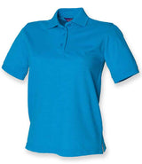 Henbury Ladies Poly/Cotton Piqué Polo Shirt | Sapphire Blue thumbnail 1