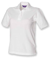 Henbury Ladies Poly/Cotton Piqué Polo Shirt | White thumbnail 1