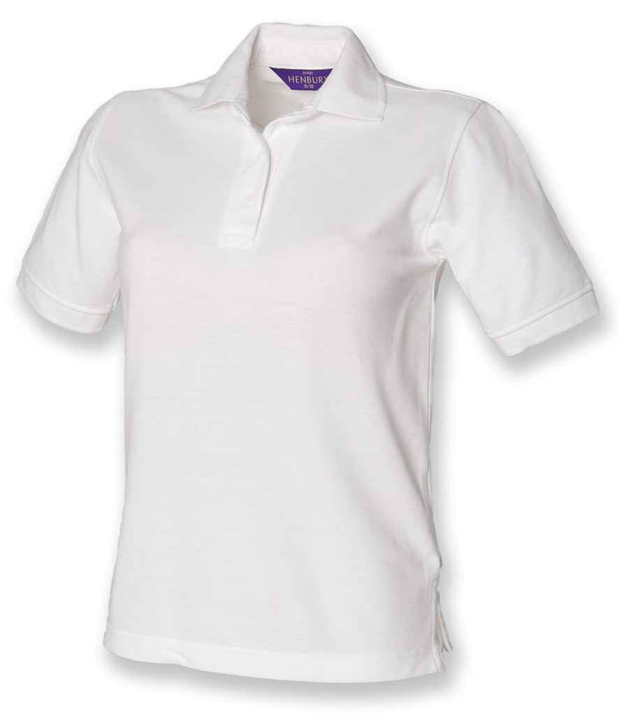 Henbury Ladies Poly/Cotton Piqué Polo Shirt | White
