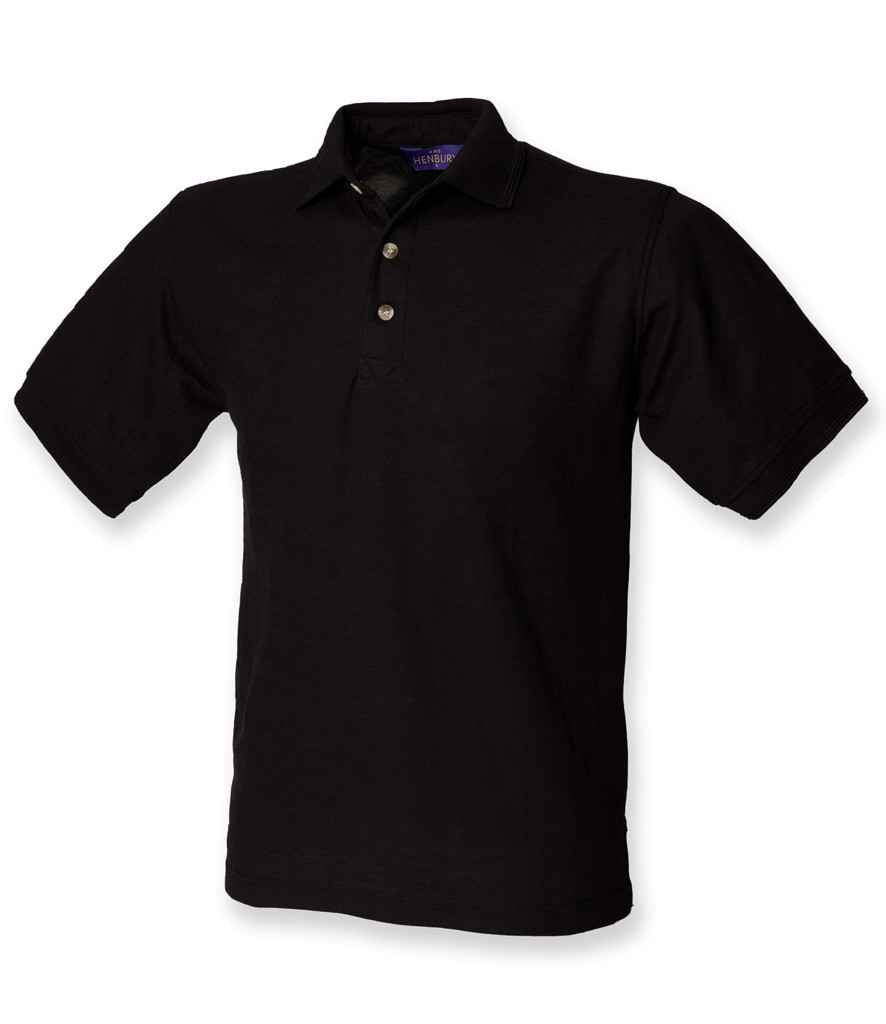 Henbury Ultimate Poly/Cotton Piqué Polo Shirt | Black
