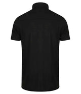 Henbury Slim Fit Stretch Microfine Piqué Polo Shirt | Black thumbnail 2
