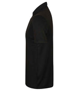 Henbury Slim Fit Stretch Microfine Piqué Polo Shirt | Black thumbnail 3