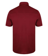 Henbury Slim Fit Stretch Microfine Piqué Polo Shirt | Burgundy thumbnail 2