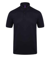 Henbury Slim Fit Stretch Microfine Piqué Polo Shirt | Oxford Navy thumbnail 1