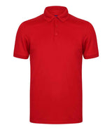 Henbury Slim Fit Stretch Microfine Piqué Polo Shirt | Red thumbnail 1