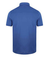 Henbury Slim Fit Stretch Microfine Piqué Polo Shirt | Royal Blue thumbnail 2