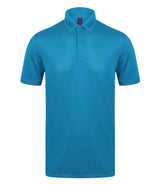 Henbury Slim Fit Stretch Microfine Piqué Polo Shirt | Sapphire Blue thumbnail 1