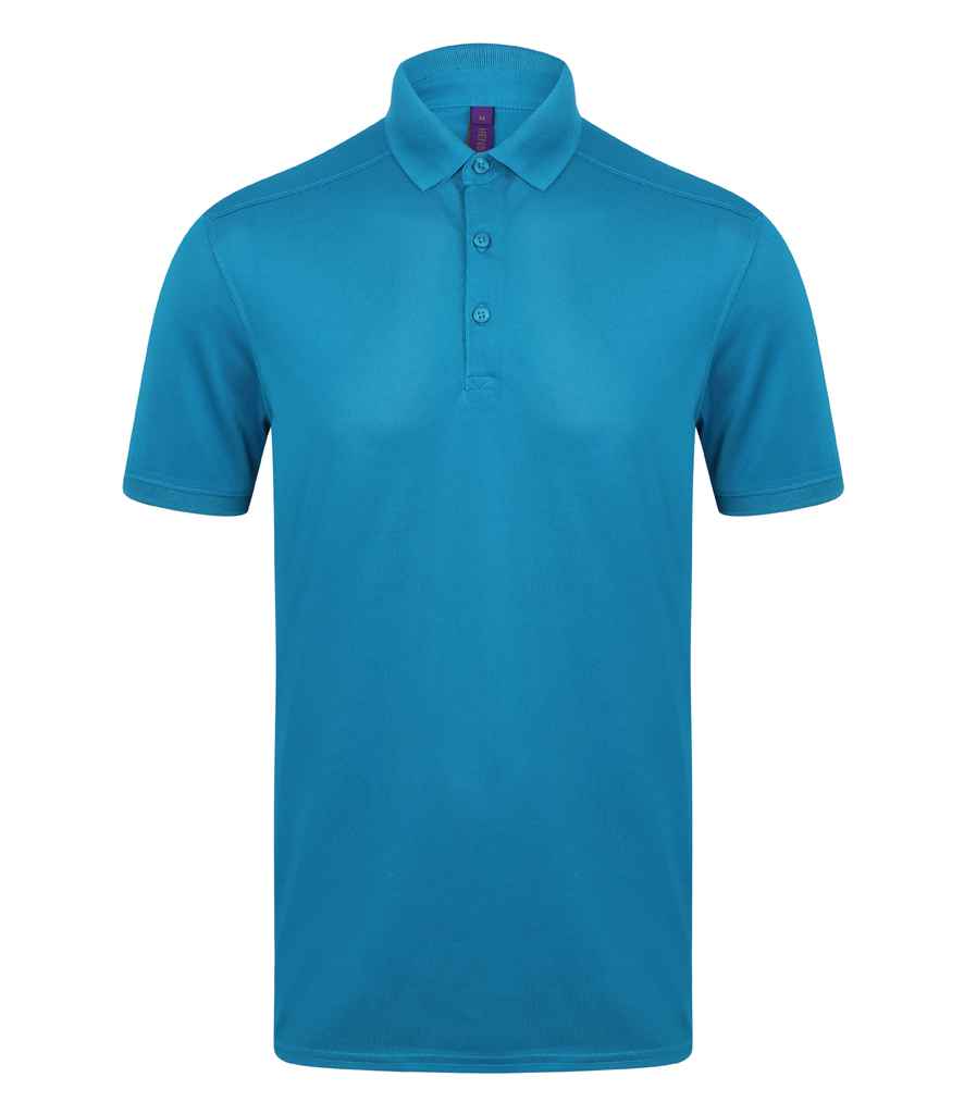 Henbury Slim Fit Stretch Microfine Piqué Polo Shirt | Sapphire Blue