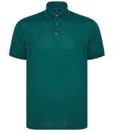 Henbury Recycled Polyester Piqué Polo Shirt | Bottle Green thumbnail 1
