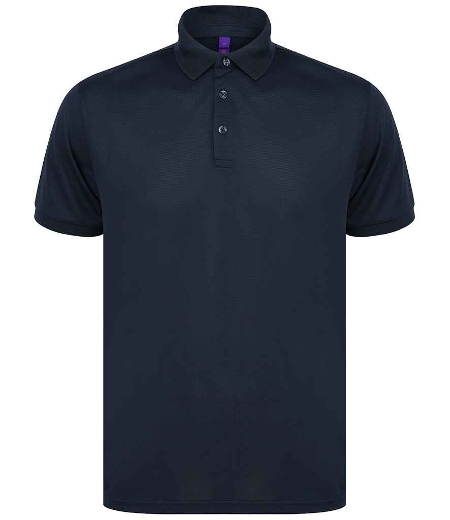 Henbury Recycled Polyester Piqué Polo Shirt | Navy