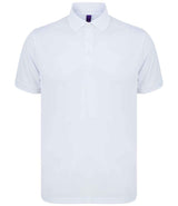 Henbury Recycled Polyester Piqué Polo Shirt | White thumbnail 3