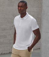 Henbury Recycled Polyester Piqué Polo Shirt | White thumbnail 2