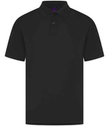 Henbury Coolplus® Wicking Piqué Polo Shirt | Black thumbnail 1