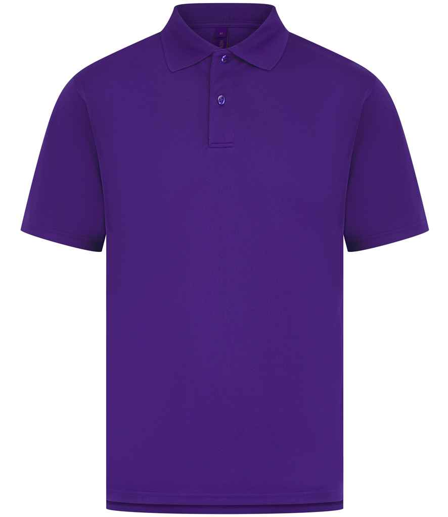 Henbury Coolplus® Wicking Piqué Polo Shirt | Bright Purple