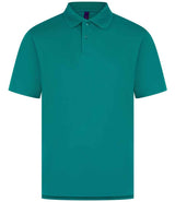 Henbury Coolplus® Wicking Piqué Polo Shirt | Bright Jade thumbnail 2