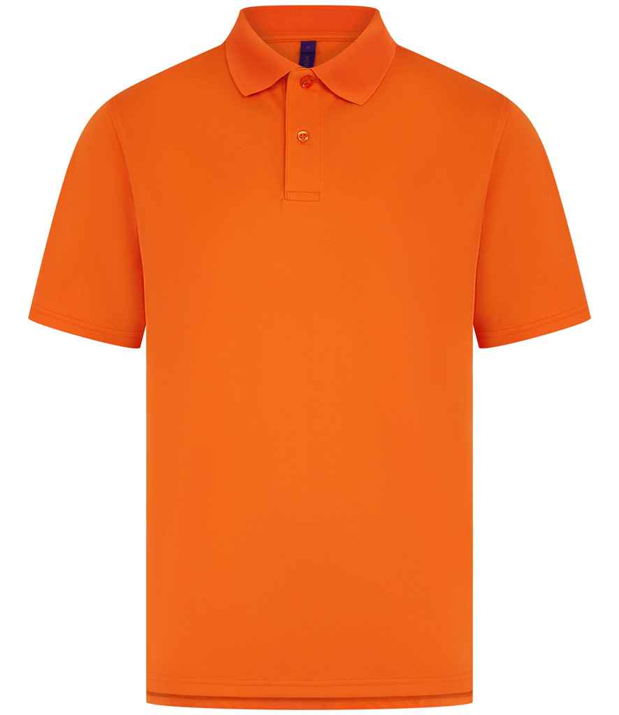 Henbury Coolplus® Wicking Piqué Polo Shirt | Bright Orange