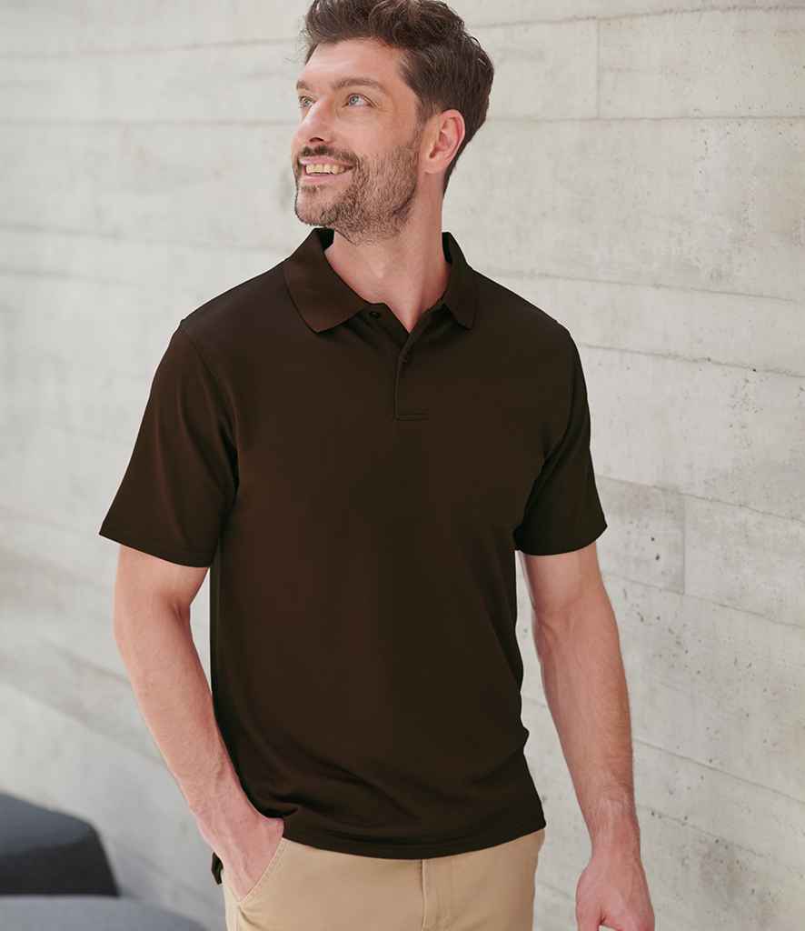Henbury Coolplus® Wicking Piqué Polo Shirt | Chocolate