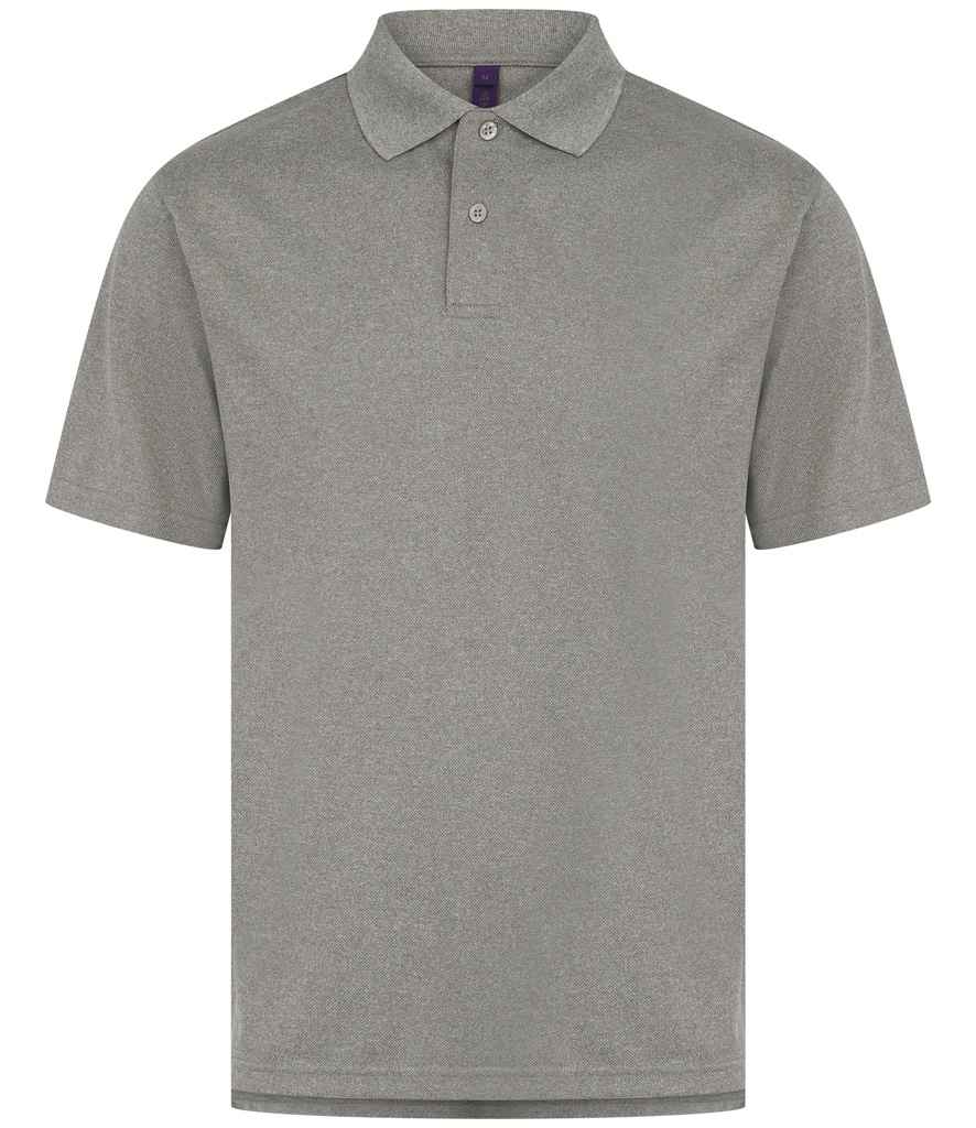 Henbury Coolplus® Wicking Piqué Polo Shirt | Heather Grey
