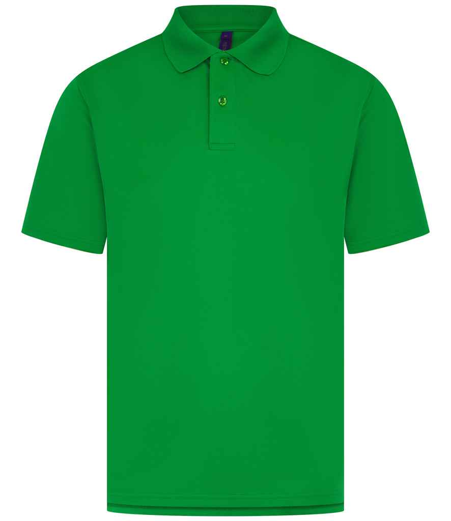 Henbury Coolplus® Wicking Piqué Polo Shirt | Kelly Green