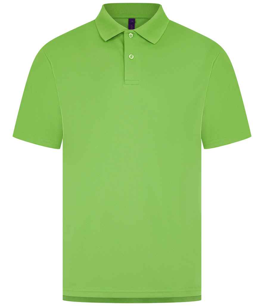Henbury Coolplus® Wicking Piqué Polo Shirt | Lime Green