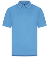Henbury Coolplus® Wicking Piqué Polo Shirt | Mid Blue thumbnail 2